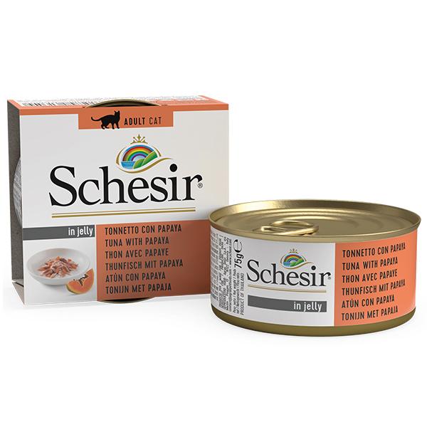 Schesir Tuna with Papaya ТУНЕЦ С ПАПАЙЕЙ в желе влажный корм консервы для кошек 85 г (613509) Schesir Tuna with Papaya ТУНЕЦ С ПАПАЙЕЙ в желе влажный корм консервы для кошек 85 г (613509)